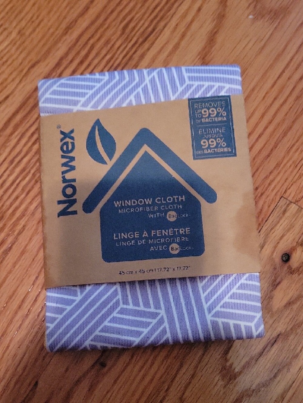 Norwex Blue and White Geometric Window Cloth - Picture 2 of 2